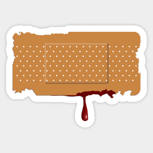 Band-Aid Blood Dripping Sticker Sticker